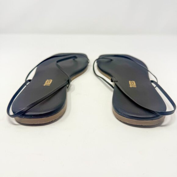 TKEES Square Toe Millie Sandals Women's US 9 EU 40 Black Leather Dainty Straps - Picture 7 of 11